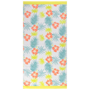 Toalla de playa de microfibra con estampado de flores de hibisco  Main Toalla de playa de microfibra con estampado de flores de hibisco