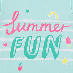 Camiseta de algodón orgánico con mensaje brillante 