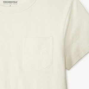 Camiseta de manga corta lisa con bolsillo para niño 