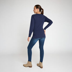 Camiseta premamá de manga larga lisa 