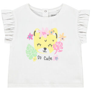 Camiseta de manga corta con estampado de leopardo para bebé niña  Main Camiseta de manga corta con estampado de leopardo para bebé niña