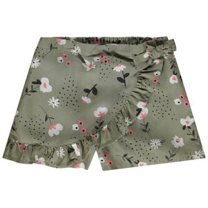 Jupe short en lyocell effet nouée avec imprimé floral pour fille 