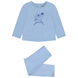 Set de pijama en punto liso con estampado fantasía para bebé niño 