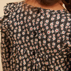 Vestido de manga larga con estampado floral para bebé niña 