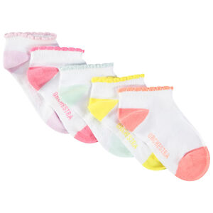 Pack de 5 pares de calcetines cortos multicolores para niña  Main Pack de 5 pares de calcetines cortos multicolores para niña