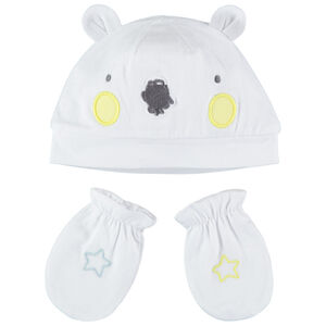 Conjunto de gorro y manoplas 