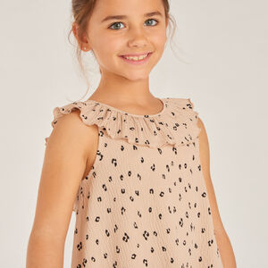 Ropa de jersey con estampado de leopardo niña 