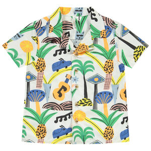 Camisa de manga corta con estampado fantasía para bebé niño 