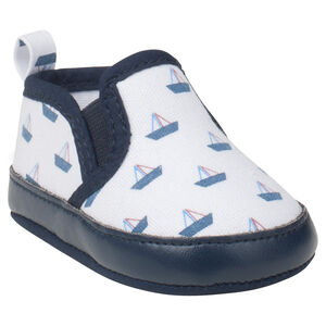 chaussons bottillons élastiqués motif bateaux  