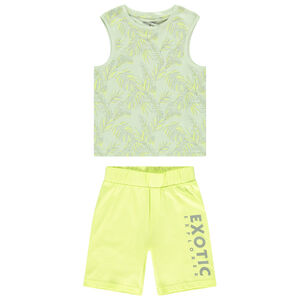 Set pyjama court avec débardeur imprimé palmes pour garçon 