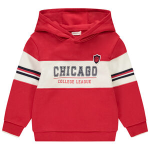 Sudadera de felpa con capucha efecto color block para niño 
