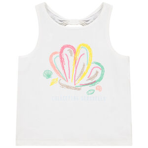Camiseta sin mangas con lentejuelas y espalda calada para niña  Main Camiseta sin mangas con lentejuelas y espalda calada para niña