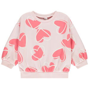Sudadera de felpa con diseño para niña  Main Sudadera de felpa con diseño para niña