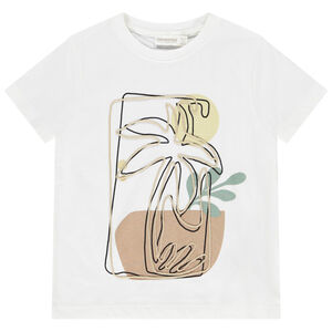 Camiseta de manga corta con estampado de palmeras para niño 