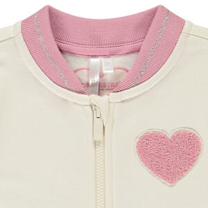 Chaqueta de felpa bicolor Teddy con parche efecto bouclette para bebé niña 