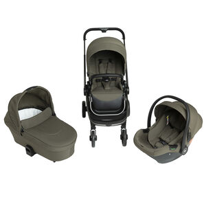 Poussette trio Alba avec nacelle vert olive  Main Poussette trio Alba avec nacelle vert olive