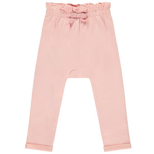 Pantalón jogging liso con lazo para bebé niña  Main Pantalón jogging liso con lazo para bebé niña