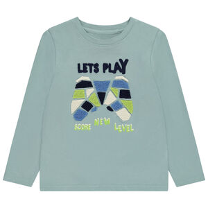 Camiseta de manga larga con estampado de bucles para niño 