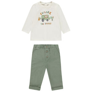Conjunto pantalón + camiseta de manga larga para bebé niño 