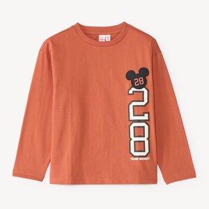 Camiseta de niño con mangas largas y parche de Mickey Disney 