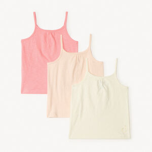 Pack de 3 camisetas sin mangas lisas para bebé niña 