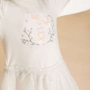 Ropa de ceremonia bicolor efecto 2 en 1 para bebé niña 