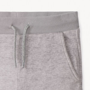 Conjunto chaleco con capucha y pantalón de chándal liso para niña 