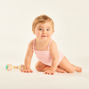 Lote de 3 bodies de tirantes finos lisos para niña bebé 