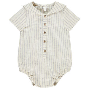 Ranita de manga corta a rayas para bebé niño 