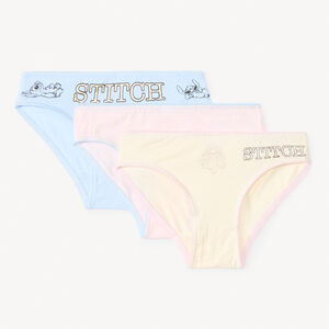 Lot de 3 culottes fantaisie Stitch Disney pour fille Main Lot de 3 culottes fantaisie Stitch Disney pour fille