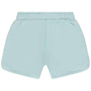 Short de felpa lisa con cordón ajustable en contraste para niña 