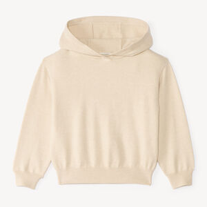 Sudadera con capucha de niña en punto Milano 