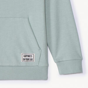 Sudadera de felpa unicolor con capucha niño 