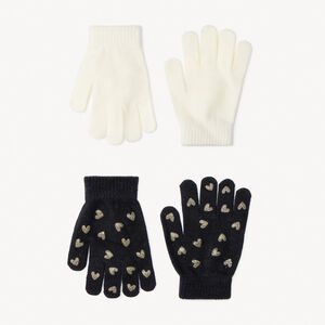 Lot de 2 paires de gants pour fille  
