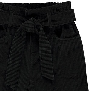 Pantalón slim de terciopelo con cinturón para niña 