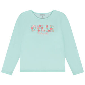 Camiseta de manga larga para niña con estampado de fantasía 