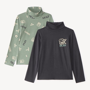 Conjunto de 2 jerséis de cuello alto para niño 