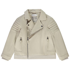 Perfecto estilo biker en piel sintética forrada para niño 