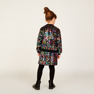 Chaqueta de fiesta de lentejuelas multicolores niña 
