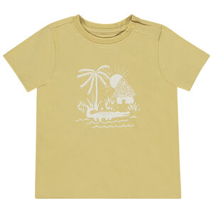 Camiseta de manga corta estampada savana para bebé niño 