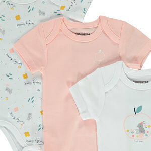 Lote de 8 Bodies de manga corta de algodón para niña 