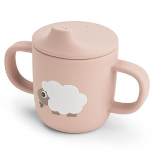 Taza de aprendizaje de silicona Tiny Farm - Rosa 