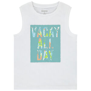 Camiseta sin mangas de punto estampada para niño 