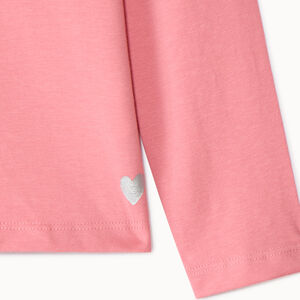 Lote de 3 camisetas de manga larga con estampado foil corazón para niña 