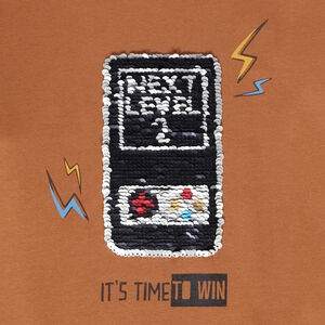 Camiseta manga larga con lentejuelas mágicas para niño 