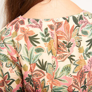 Vestido de manga larga con estampado floral para niña 