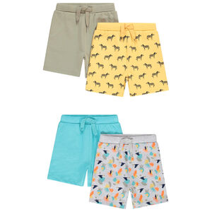 Lote de 4 bermudas de punto para bebé niño 