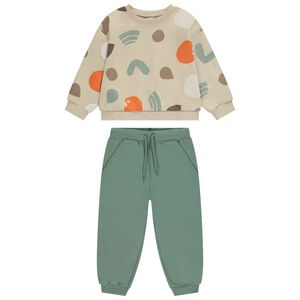 Conjunto de chándal oversize con estampado artístico para bebé niño 