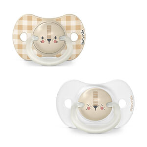 Lot de 2 sucettes silicone SX Pro Night & Day 0-6M lion 