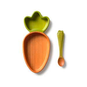 Vajilla infantil plato + cuchara Cathy the Carrot 